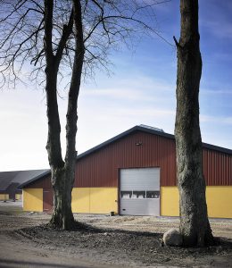 gray industrial door with windows Hofman agriculture