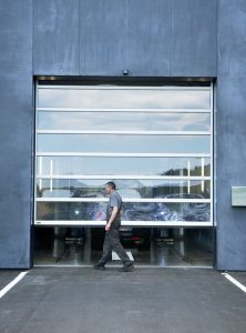 Car wash panorama glass sectional door