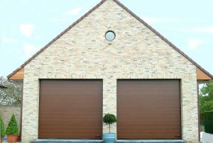 Double Classic Brown Garage Door