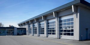 Four glass industrial doors grey