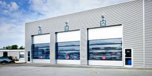 NASSAU Triple glass industrial sectional doors