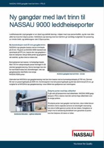 Low-step pass door for 9000 sectional doors