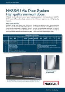 Aluminium separate facade doors brochure Eng